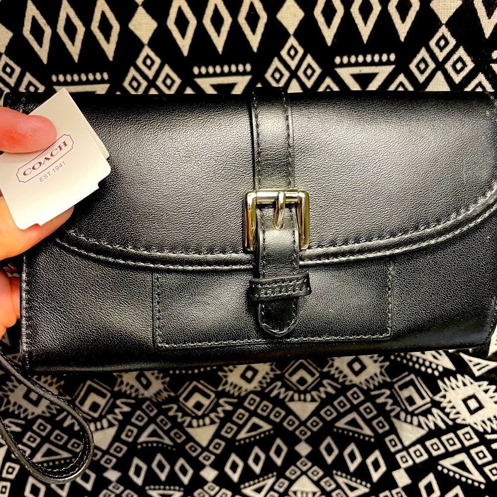 Coach Charlie Wallet Wristlet Black F51688 NWT